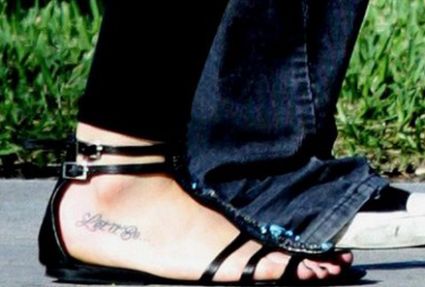 Celebrity Ankle Tattoo